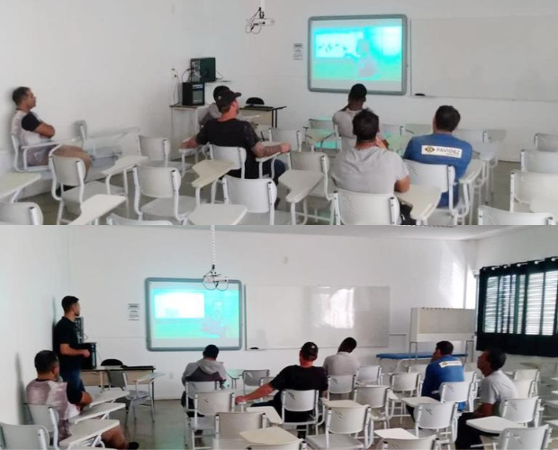 SESMT realiza teinamento para trabalhadores da construo civil do Hospital Oncolgico